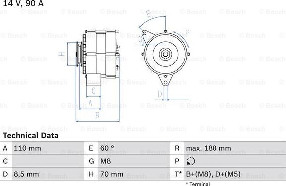 BOSCH 0 986 034 150 - Alternator car-mod.net