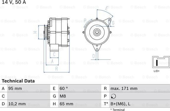 BOSCH 0 986 034 830 - Alternator car-mod.net