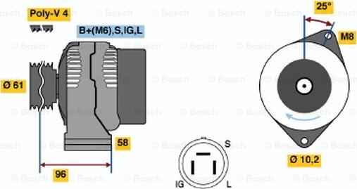 BOSCH 0 986 035 901 - Alternator car-mod.net