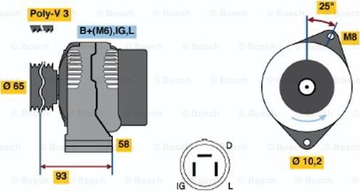 BOSCH 0 986 035 111 - Alternator car-mod.net