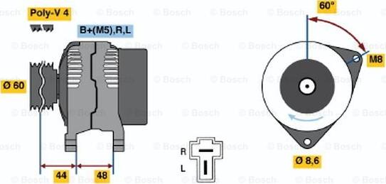 BOSCH 0 986 035 231 - Alternator car-mod.net