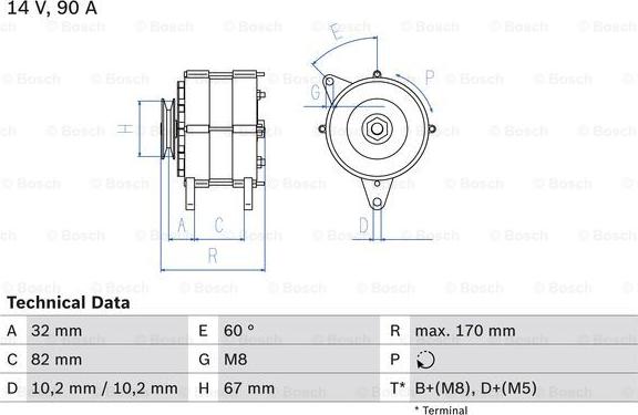 BOSCH 0 986 036 660 - Alternator car-mod.net