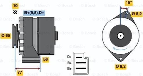 BOSCH 0 986 031 100 - Alternator car-mod.net