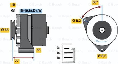 BOSCH 0 986 031 510 - Alternator car-mod.net