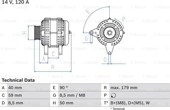 BOSCH 0 986 038 950 - Alternator car-mod.net
