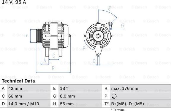 BOSCH 0 986 038 791 - Alternator car-mod.net