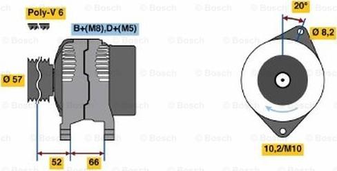 BOSCH 0 986 038 750 - Alternator car-mod.net