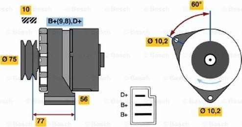 BOSCH 0 986 032 800 - Alternator car-mod.net