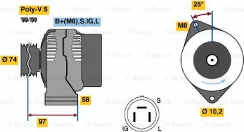 BOSCH 0 986 037 011 - Alternator car-mod.net