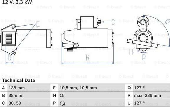 BOSCH 0 986 025 950 - Starter car-mod.net