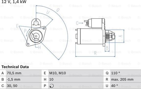 BOSCH 0 986 025 960 - Starter car-mod.net