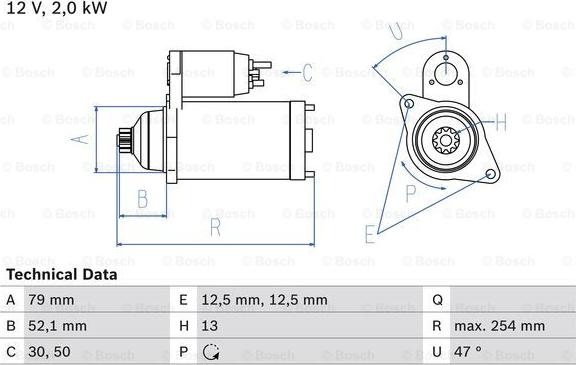 BOSCH 0 986 025 070 - Starter car-mod.net