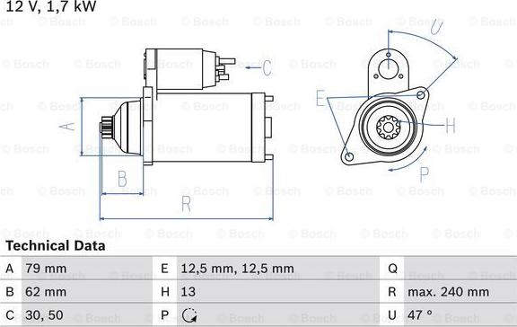 BOSCH 0 986 025 150 - Starter car-mod.net