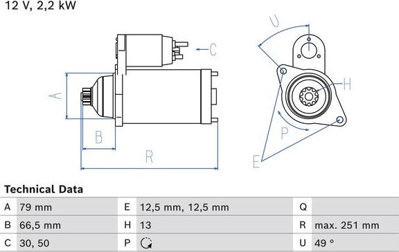 BOSCH 0 986 026 340 - Starter car-mod.net