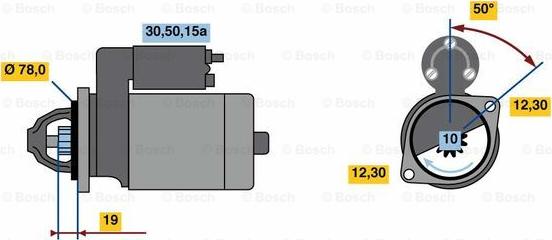 BOSCH 0 986 020 001 - Starter car-mod.net