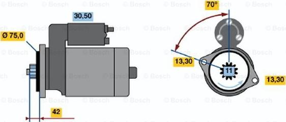 BOSCH 0 986 020 031 - Starter car-mod.net