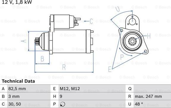BOSCH 0 986 020 370 - Starter car-mod.net