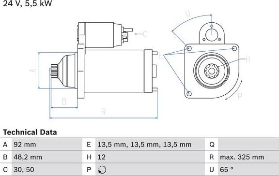 BOSCH 0 986 021 480 - Starter car-mod.net