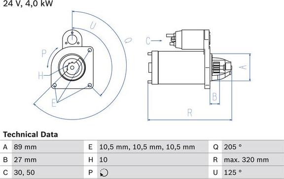 BOSCH 0 986 021 190 - Starter car-mod.net