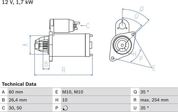 BOSCH 0 986 021 330 - Starter car-mod.net