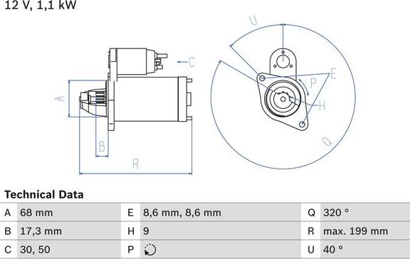 BOSCH 0 986 023 660 - Starter car-mod.net