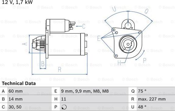 BOSCH 0 986 023 050 - Starter car-mod.net
