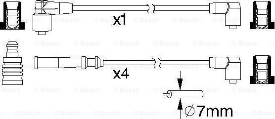 BOSCH 0 986 357 186 - Ignition Cable Kit car-mod.net