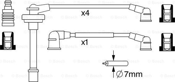 BOSCH 0 986 357 282 - Ignition Cable Kit car-mod.net
