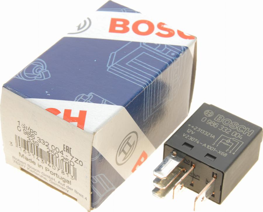 BOSCH 0 986 332 004 - Relay, main current car-mod.net