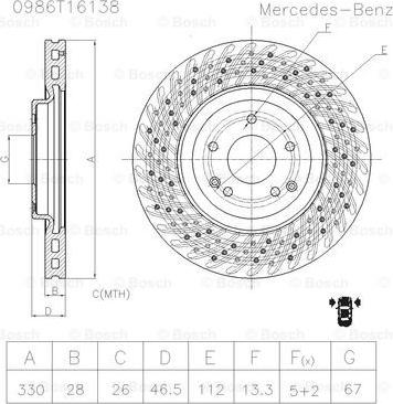 BOSCH 0 986 AB6 138 - Brake Disc car-mod.net