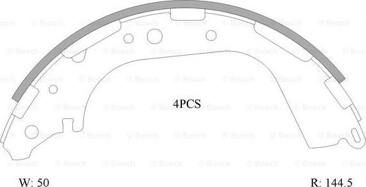 BOSCH 0 986 AB0 048 - Drum Brake Shoe Set car-mod.net