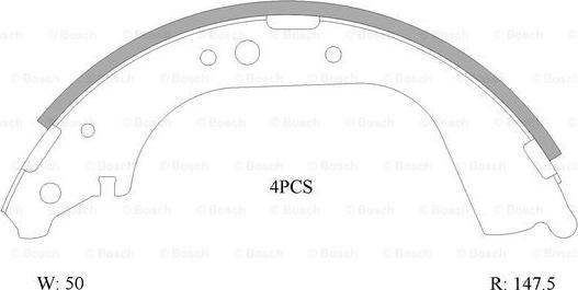 BOSCH 0 986 AB0 106 - Drum Brake Shoe Set car-mod.net