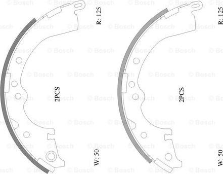 BOSCH 0 986 AB0 116 - Drum Brake Shoe Set car-mod.net