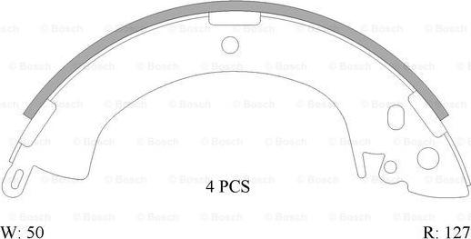 BOSCH 0 986 AB0 828 - Drum Brake Shoe Set car-mod.net