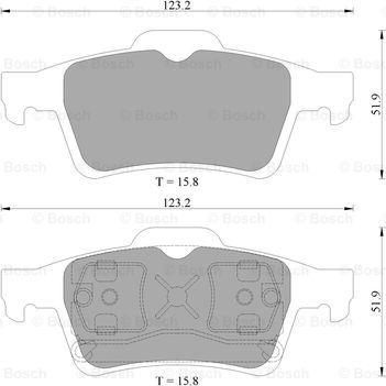 BOSCH 0 986 AB1 444 - Brake Pad Set, disc brake car-mod.net