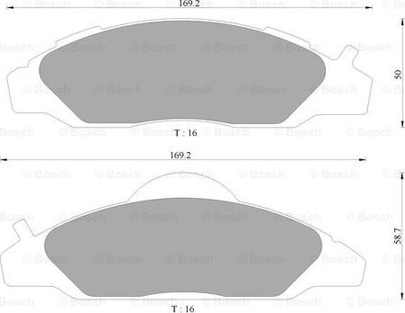 BOSCH 0 986 AB1 003 - Brake Pad Set, disc brake car-mod.net