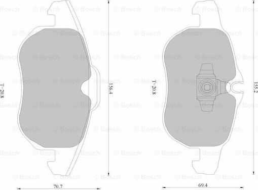BOSCH 0 986 AB1 702 - Brake Pad Set, disc brake car-mod.net
