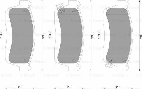 BOSCH 0 986 AB3 544 - Brake Pad Set, disc brake car-mod.net