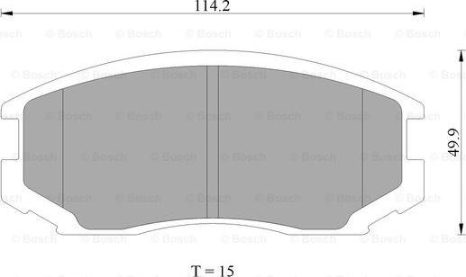 BOSCH 0 986 AB2 407 - Brake Pad Set, disc brake car-mod.net