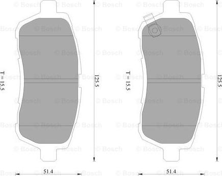 BOSCH 0 986 AB2 502 - Brake Pad Set, disc brake car-mod.net