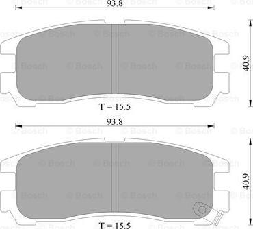 BOSCH 0 986 AB2 011 - Brake Pad Set, disc brake car-mod.net