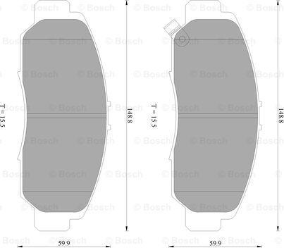 BOSCH 0 986 AB2 387 - Brake Pad Set, disc brake car-mod.net