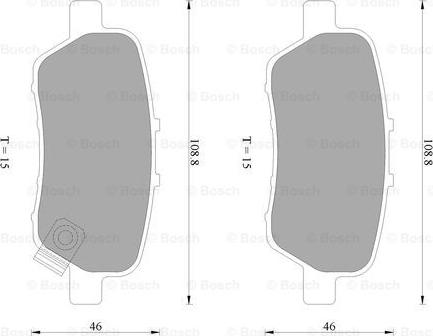 BOSCH 0 986 AB2 264 - Brake Pad Set, disc brake car-mod.net
