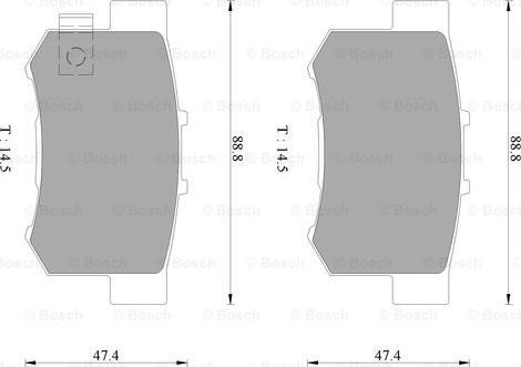 BOSCH 0 986 AB2 206 - Brake Pad Set, disc brake car-mod.net
