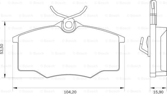 BOSCH 0 986 BB0 046 - Brake Pad Set, disc brake car-mod.net