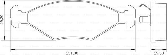 BOSCH 0 986 BB0 008 - Brake Pad Set, disc brake car-mod.net