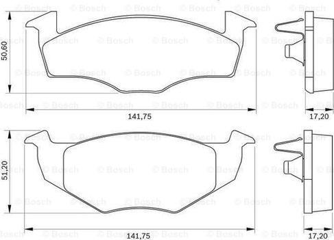 BOSCH 0 986 BB0 085 - Brake Pad Set, disc brake car-mod.net