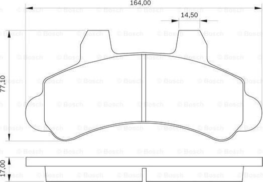 BOSCH 0 986 BB0 030 - Brake Pad Set, disc brake car-mod.net
