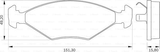 BOSCH 0 986 BB0 025 - Brake Pad Set, disc brake car-mod.net
