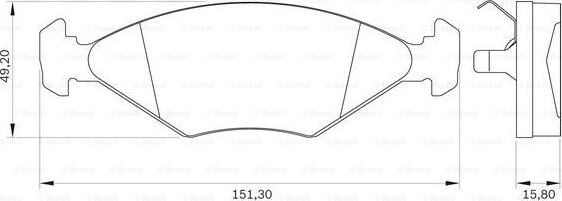 BOSCH 0 986 BB0 106 - Brake Pad Set, disc brake car-mod.net
